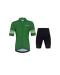 HOLOKOLO Cycling short sleeve jersey and shorts - FLOW JUNIOR - black/green