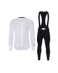 HOLOKOLO Cycling long sleeve jersey and bibtights - VICTORIOUS GOLD - white/black