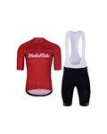 HOLOKOLO Cycling short sleeve jersey and shorts - GEAR UP  - black/red