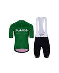 HOLOKOLO Cycling short sleeve jersey and shorts - GEAR UP  - green/black