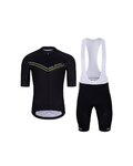 HOLOKOLO Cycling short sleeve jersey and shorts - LEVEL UP  - black