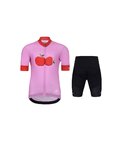 HOLOKOLO Cycling short sleeve jersey and shorts - FRUIT KIDS - black