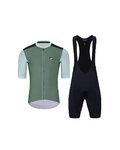 HOLOKOLO Cycling short sleeve jersey and shorts - TECHNICAL - green/black