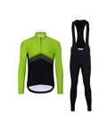 HOLOKOLO Cycling winter set with jacket - ARROW II. WINTER - black/green