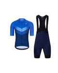 HOLOKOLO Cycling short sleeve jersey and shorts - ARROW II - blue
