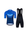 HOLOKOLO Cycling short sleeve jersey and shorts - ARROW II - blue/black