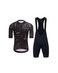 HOLOKOLO Cycling short sleeve jersey and shorts - PASSION - black/white