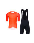 HOLOKOLO Cycling short sleeve jersey and shorts - PERFORMANCE - orange/black
