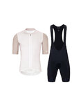 HOLOKOLO Cycling short sleeve jersey and shorts - PERFORMANCE - black/beige