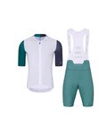 HOLOKOLO Cycling short sleeve jersey and shorts - PERFORMANCE - purple/white/green