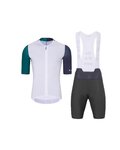 HOLOKOLO Cycling short sleeve jersey and shorts - PERFORMANCE - white/purple