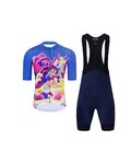 HOLOKOLO Cycling short sleeve jersey and shorts - VOYAGE - blue/multicolour