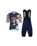 HOLOKOLO Cycling short sleeve jersey and shorts - RAPID - multicolour/black/blue