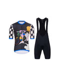 HOLOKOLO Cycling short sleeve jersey and shorts - RAPID - black/multicolour