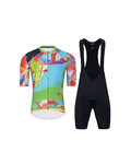 HOLOKOLO Cycling short sleeve jersey and shorts - DEER - multicolour/green