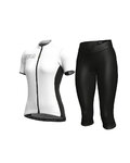 ALÉ Cycling short sleeve jersey and shorts - COLOR BLOCK LADY - white/black