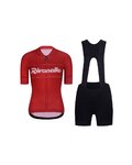 RIVANELLE Cycling short sleeve jersey and shorts - GEAR UP  - black/white