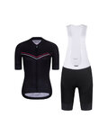 RIVANELLE Cycling short sleeve jersey and shorts - LEVEL UP - white/black