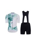RIVANELLE Cycling short sleeve jersey and shorts - FLOWERY LADY  - green/black