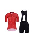 RIVANELLE Cycling short sleeve jersey and shorts - METTLE LADY  - red/black