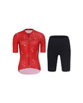 RIVANELLE Cycling short sleeve jersey and shorts - METTLE LADY - red/black