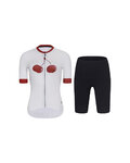 RIVANELLE Cycling short sleeve jersey and shorts - FRUIT LADY - white/black/red