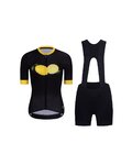 RIVANELLE Cycling short sleeve jersey and shorts - FRUIT LADY  - yellow/black