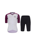 RIVANELLE Cycling short sleeve jersey and shorts - TECHNICAL  - bordeaux/black/white