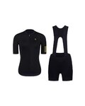 RIVANELLE Cycling short sleeve jersey and shorts - VICTORIOUS GOLD LADY - gold/black