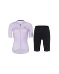 RIVANELLE Cycling short sleeve jersey and shorts - VICTORIOUS ELITE - black/purple