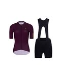 RIVANELLE Cycling short sleeve jersey and shorts - VICTORIOUS GOLD LADY - black/bordeaux