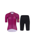 RIVANELLE Cycling short sleeve jersey and shorts - VICTORIOUS GOLD LADY - black/bordeaux