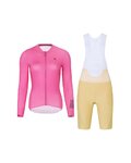 RIVANELLE Cycling short sleeve jersey and shorts - VICTORIOUS ELITE - beige/pink