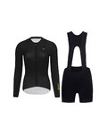 Cycling long sleeve jersey and bibtights - VICTORIOUS ELITE - bordeaux/black