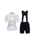 RIVANELLE Cycling short sleeve jersey and shorts - MAAPPI ELITE - white/yellow