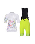 RIVANELLE Cycling short sleeve jersey and shorts - MAAPPI ELITE LADY - yellow/white
