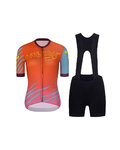 RIVANELLE Cycling short sleeve jersey and shorts - LESS TALK  - black/red/multicolour
