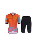 RIVANELLE Cycling short sleeve jersey and shorts - LESS TALK - red/black/multicolour