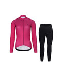 RIVANELLE Cycling winter set with jacket - STARLIGHT WINTER - black/pink