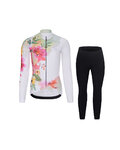 RIVANELLE Cycling winter set with jacket - FLOWERY WINTER - multicolour/black