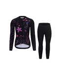 RIVANELLE Cycling winter set with jacket - OASIS WINTER - black/pink