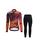 Cycling winter set with jacket - FREE WINTER - multicolour/black/orange