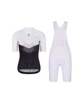 RIVANELLE Cycling short sleeve jersey and shorts - ARROW II - white/black