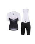RIVANELLE Cycling short sleeve jersey and shorts - ARROW II - black/white