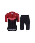 RIVANELLE Cycling short sleeve jersey and shorts - ARROW II - black/red
