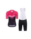 RIVANELLE Cycling short sleeve jersey and shorts - ARROW II - pink/black