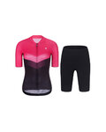 RIVANELLE Cycling short sleeve jersey and shorts - ARROW II - black/pink