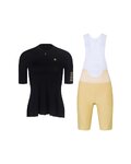 RIVANELLE Cycling short sleeve jersey and shorts - GRACE - beige/black