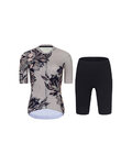 RIVANELLE Cycling short sleeve jersey and shorts - BAROC - grey/black