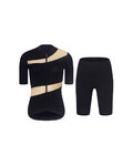RIVANELLE Cycling short sleeve jersey and shorts - GLAMOR - beige/black